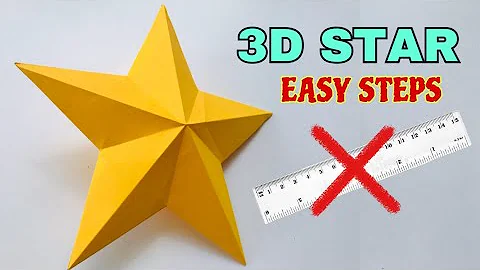 Perfect Shape 3D Star NO RULER! / Easy Paper Star / Paper Craft