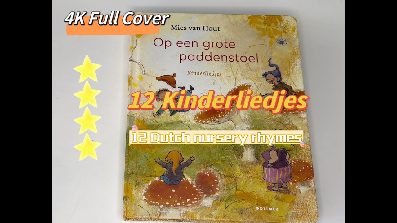 [4K Full Cover] 12 kinderliedjes in "Op een grote paddenstoel" boek
