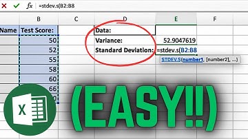 Calculate Variance and Standard Deviation | Excel