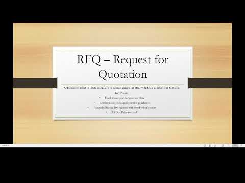 ماهو  طلب عرض سعر في المشتريات