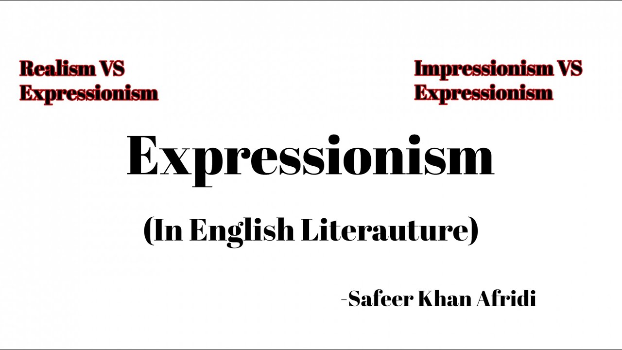 Expressionism In Literature Urdu Hindi YouTube