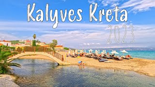 Kalyves Crete, walking tour 4k, Greece 2023