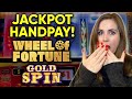 WOW! JACKPOT HANDPAY! WHEEL OF FORTUNE GOLD SPIN SLOT MACHINE!! I didn't see this one coming!