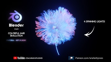 Easy Colorful Hair Simulation in EEVEE | Blender 2.9 / 2.83 | 4K PREVIEW