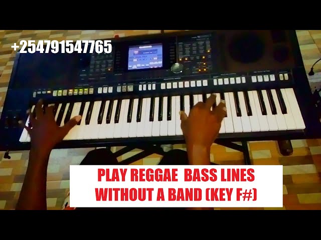 Reggae bass lines key F# class=