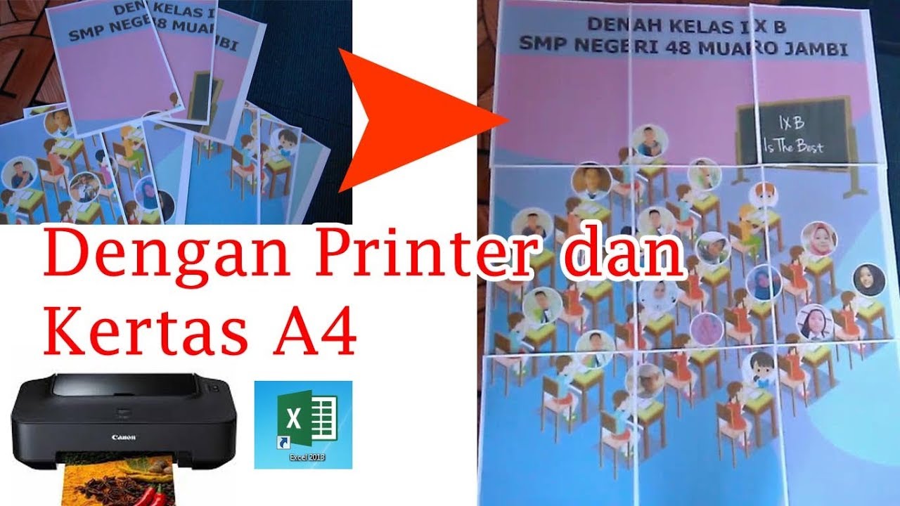 Cara Print Ukuran Besar Dengan Printer Dan Kertas Youtube