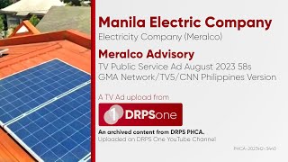 Meralco Advisory Tv Public Service Ad September 2023 58S Gma, Tv5 And Cnn Philippines Version