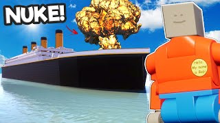 I SANK The LEGO TITANIC with a Nuke in the Water Update in Brick Rigs!