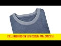 CONFECCION CUELLO REDONDO CON TAPA COSTURA PARA CAMISETA / trucos de costura / fácil y eficaz /