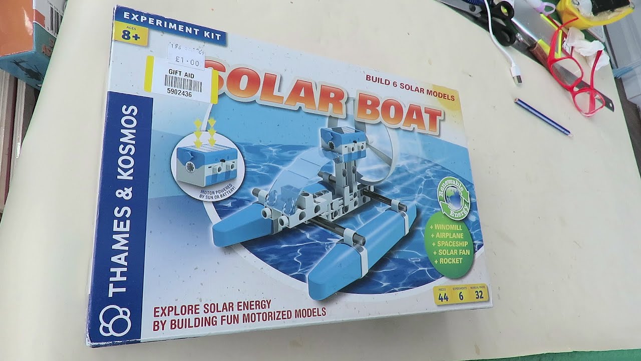 Thames & Kosmos Solar Boat kit assembly YouTube