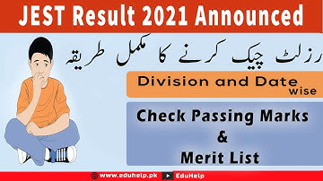 JEST Result 2021 Merit List and Passing Marks 2021