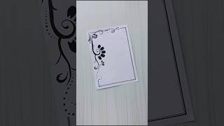 6 easy border design/Black Swirl Floral Border | Stylish Page Decoration/Priyanka Gunwal #shorts