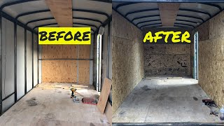 Installing Plywood walls in an Enclosed Trailer conversion Episode 2