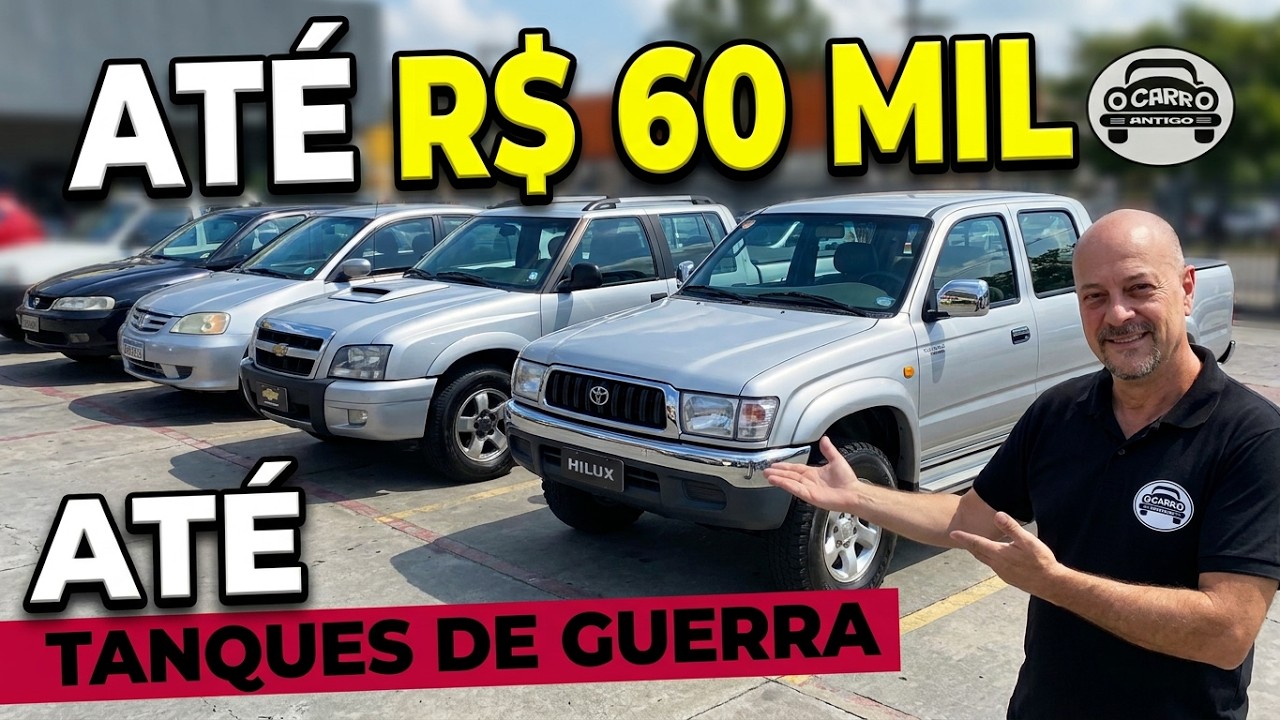 5 PICAPES USADAS que são TANQUES DE GUERRA! E custam menos do que você imagina