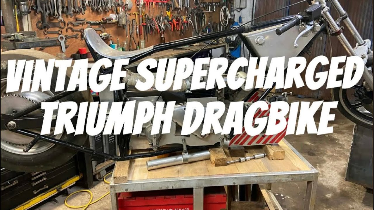  Vintage Supercharged Triumph Drag Bike .  Transferring holes and alignment 