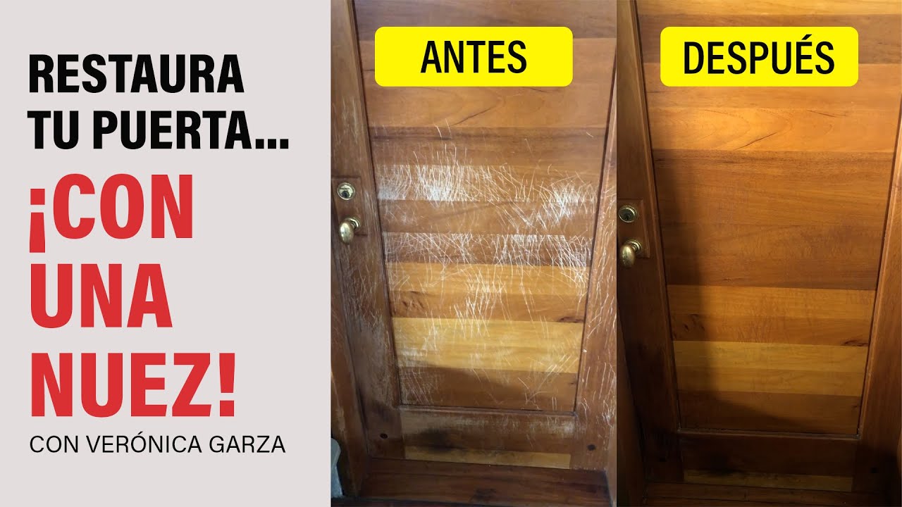 Cómo quitar los rayones en una puerta de madera? 