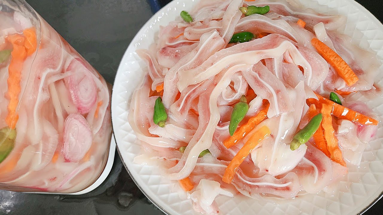 TAI HEO NGÂM CHUA NGỌT/Cách làm tai heo ngâm chua ngọt trắng giòn cực ngon ngày tết