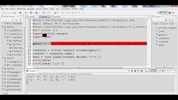 Load json data and json url in Python 3.3