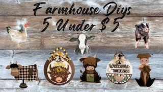 5 *EASY* RUSTIC FARMHOUSE DIYS/ FARMHOUSE DECOR/ 5 Under $5/