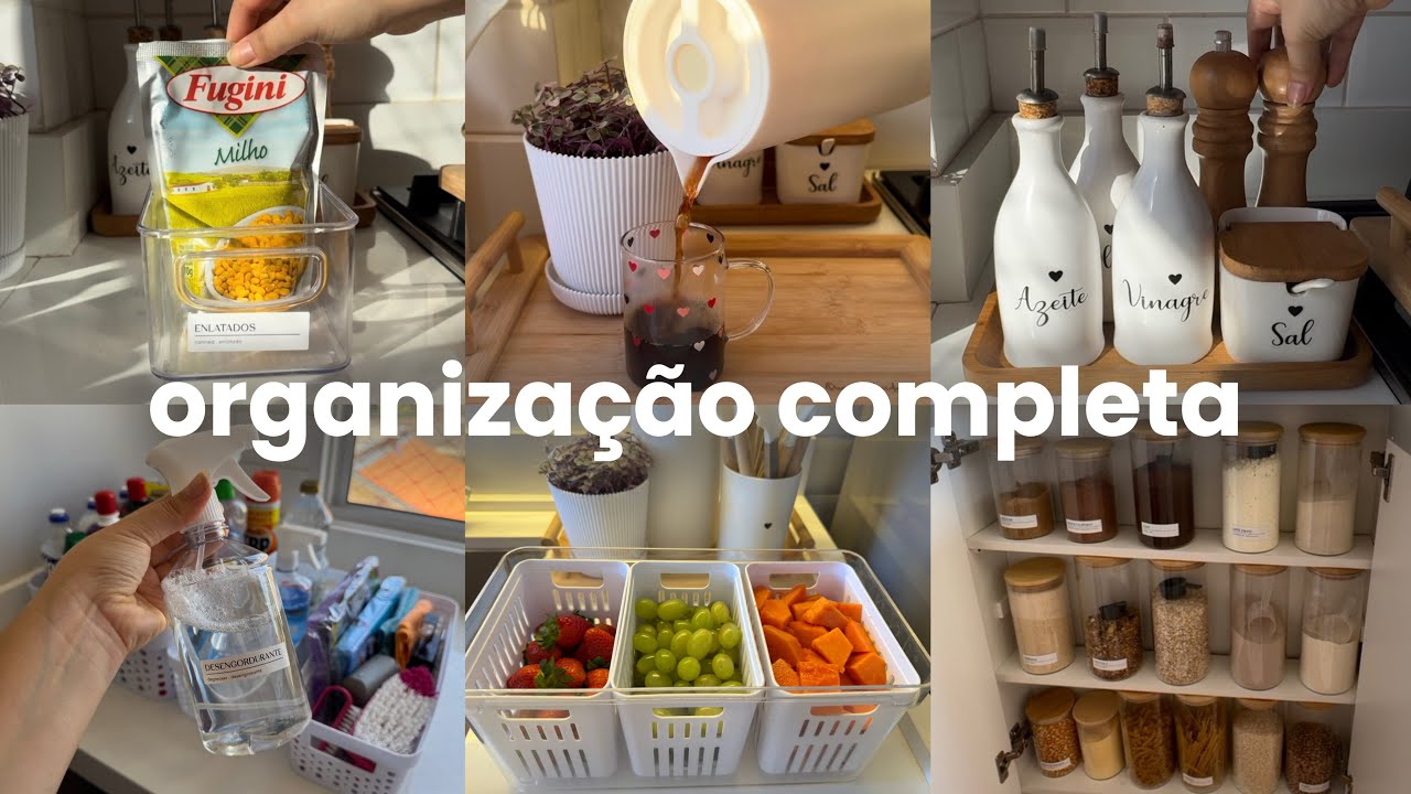 ORGANIZAÇÃO COMPLETA DA DESPENSA E GELADEIRA | GUARDANDO AS COMPRAS DO MÊS 