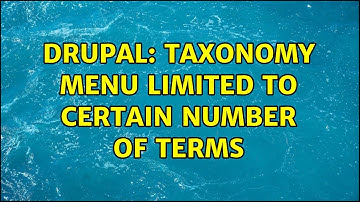 Drupal: Taxonomy menu limited to certain number of terms