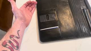 Case-it Business Meeting Padfolio, Professional Portfolio with Letter Size Writing Pad, Black
