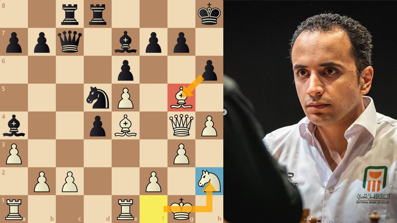 باسم امين يسحق قراند ماستر ب 27 نقلة و بتضحيات خرافية