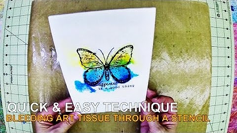 Bleeding Art Tissue through a Stencil (Unity Stamp Company)