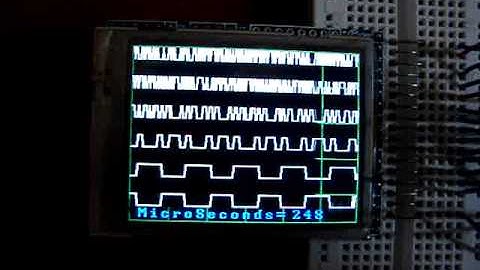Arduino 320x240 LCD Six Channel Logic Analyzer