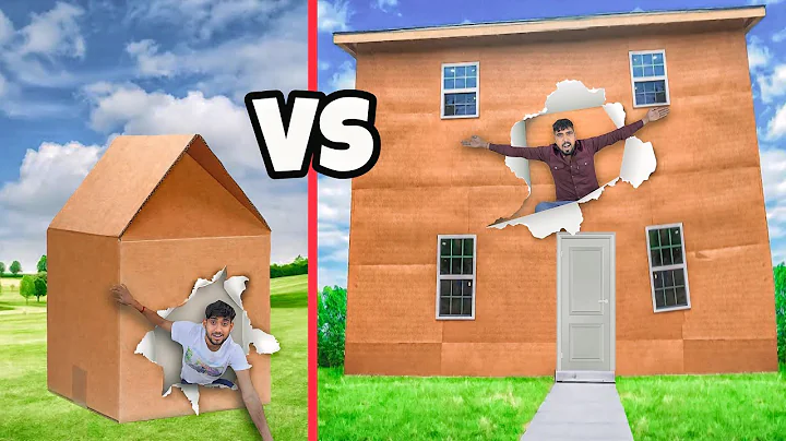 Different sizes cardboard box 24 hours surviving challenge