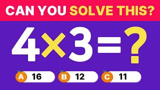 Can You Pass This Multiplication Math Quiz? #MathQuiz #Multiplication #TimesTables #MathChallenge