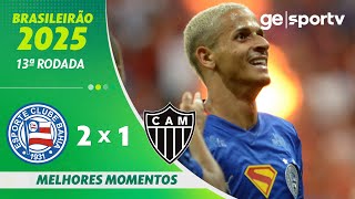 Thumbnail for BAHIA 2 X 1 ATLÉTICO-MG | MELHORES MOMENTOS | 13ª RODADA DO BRASILEIRÃO 2025 | ge.globo
