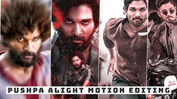 Attitude Killer Status Pushpa BGM Kaise Banaye | Alight Motion Beat Sync Editing Shake Effect Status