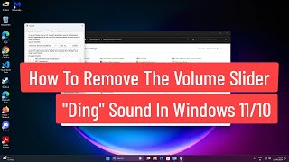 How to Remove or Disable the Volume Slider "Ding" Sound In Windows 11/10