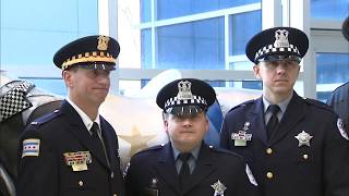 Chicago police officers honored after deadly Mercy Hospital shooting