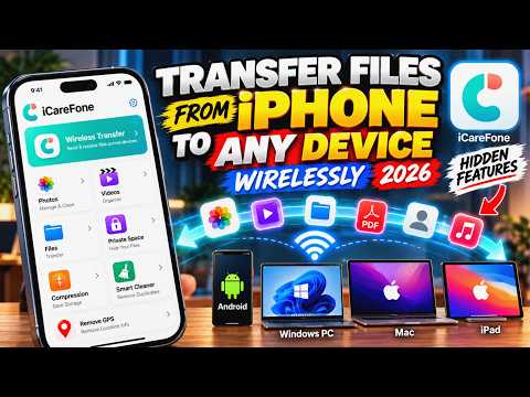 Transfer Files from iPhone to ANY Device Wirelessly 2026 | Hidden Features 🔥