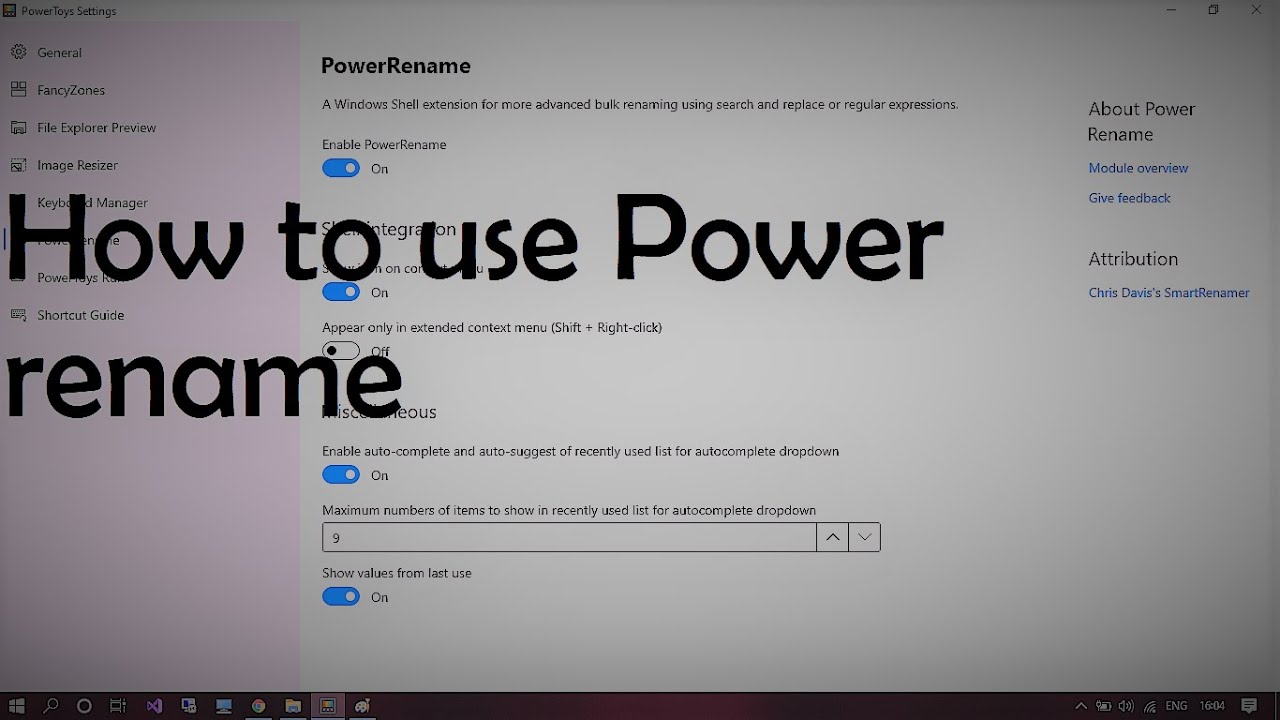 Part 6 microsoft powertoys for windows 10 power rename youtube