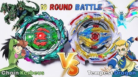베이블레이드버스트BU 【 체인 케르베우스 VS 템페스트 드래곤 】 무조건 10라운드 배틀 Beyblade burst BU ベイブレードバーストBU