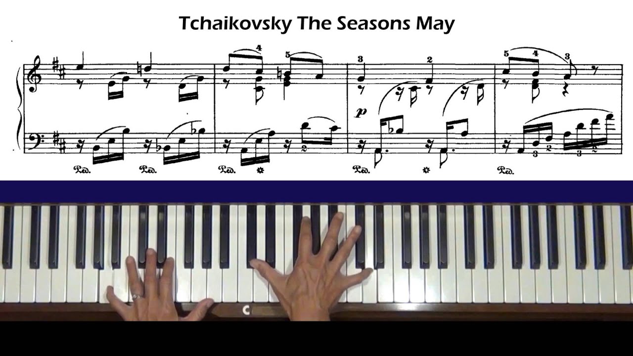 Tchaikovsky The Seasons May (Starlit Nights) Piano Tutorial - YouTube