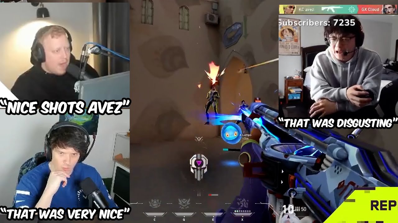 Shanks, Ardiis & Sliggy React To KC Avez Insane Spray Transfer 4k In VCT EMEA