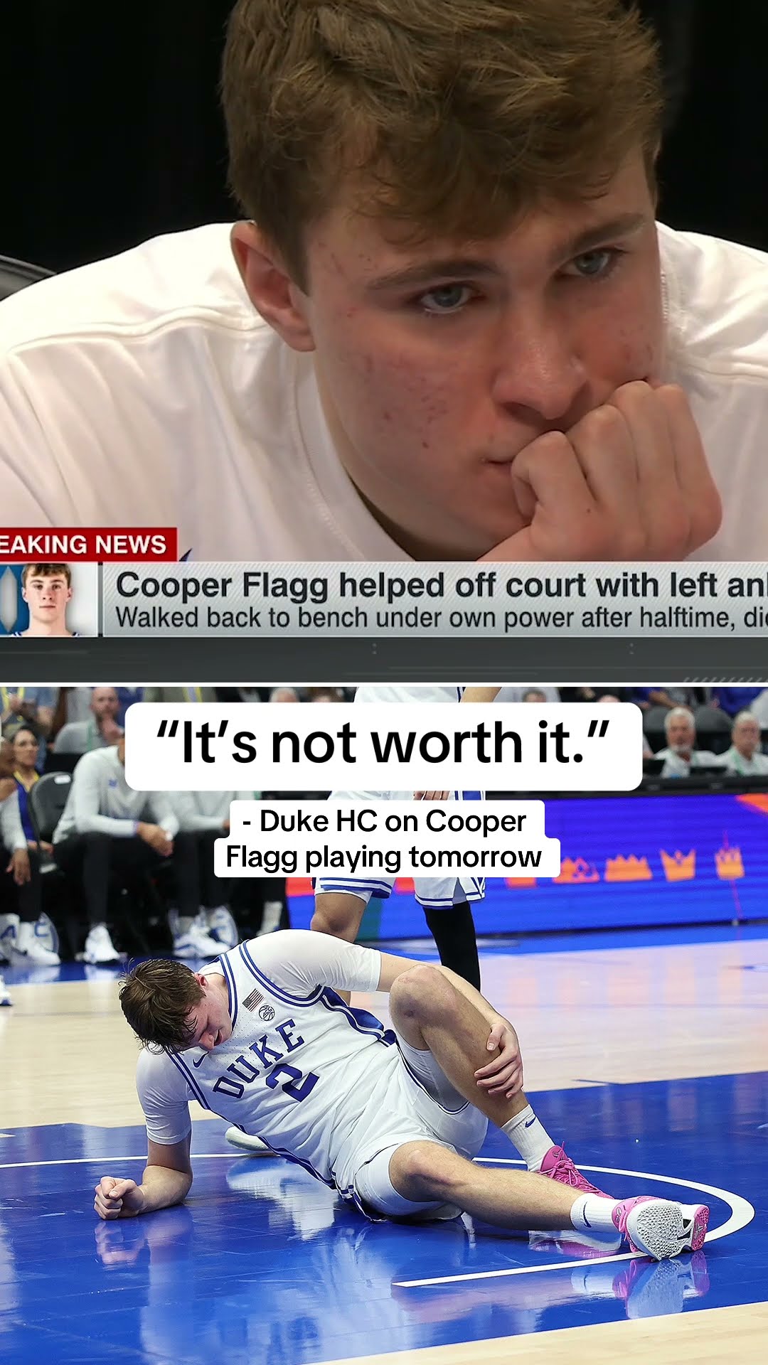 Jon Scheyer on Cooper Flagg's injury