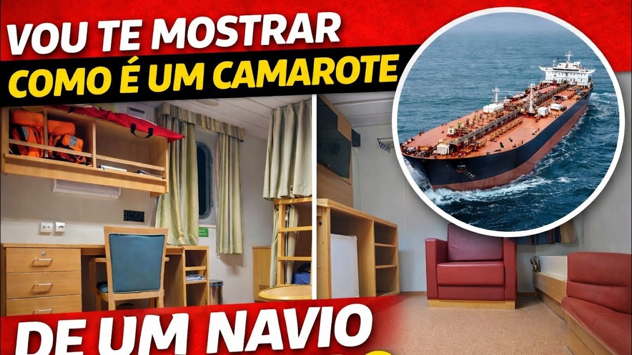 VOU TE MOSTRAR COMO É UM CAMAROTE DE NAVIO PETROLEIRO!🚢🔱
