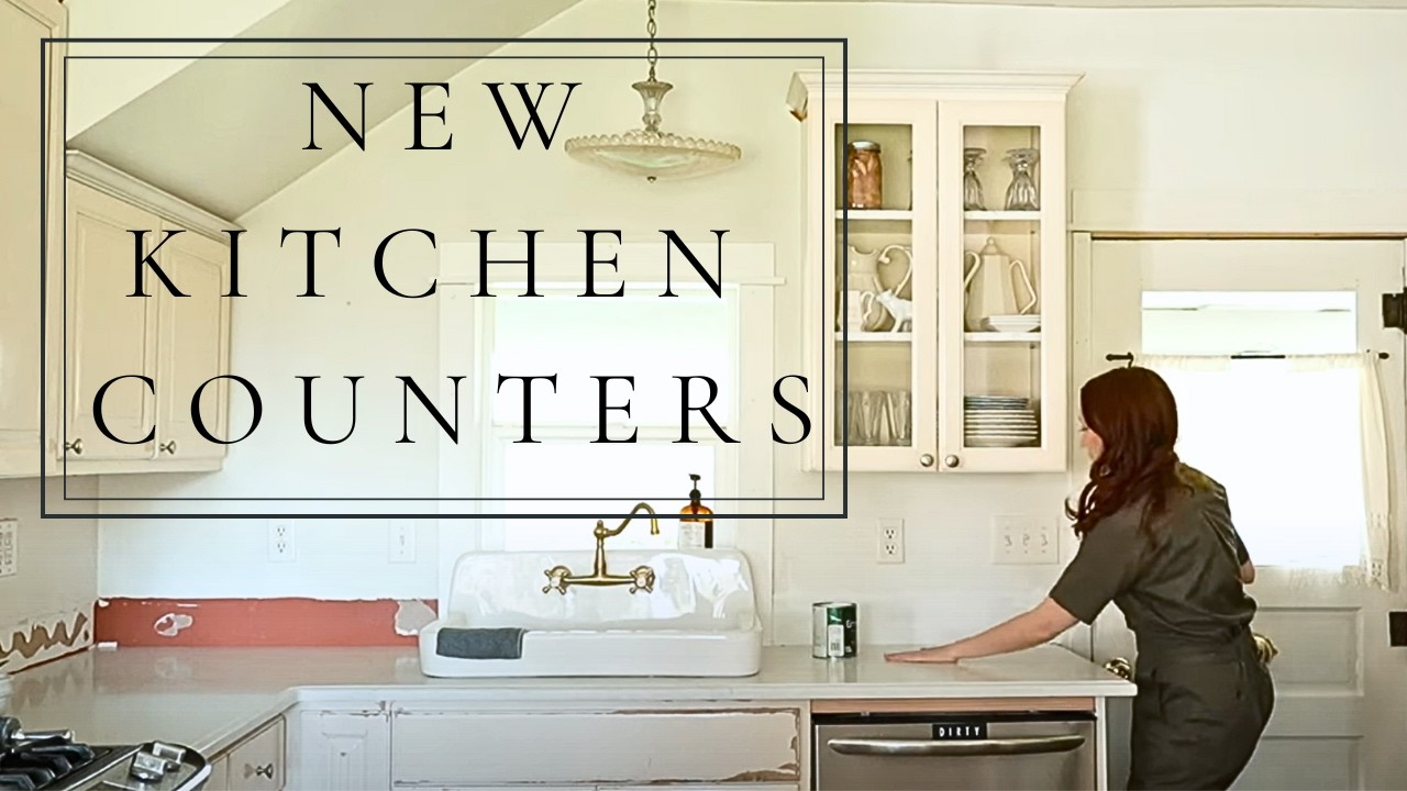 UPGRADING Our Kitchen with NEW Countertops | Plus, Thrifted Bar Stools Makeover