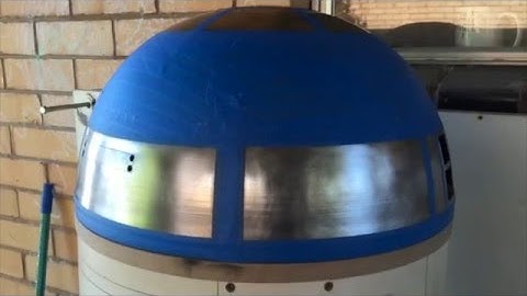 R2D2 Build Progress Video 6 - Masking and Spraying the Dome