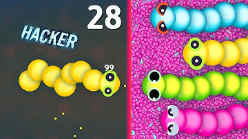 hacker Vs king boss snake on snake io gameplay.