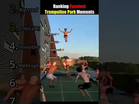 Ranking funniest trampoline park moments #ranking #trampoline #funny #trending #youtubeshorts #haha