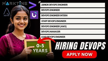 Hiring Fresher, DevOps Engineer Intern, Jr DevOps Engineer, Staff DevOps Engineer, AWS Engineer