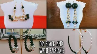 DIY BEAUTIFUL BLACK AND WHITE EARRINGS / JEWELRY MAKING #26 / MY PASSION