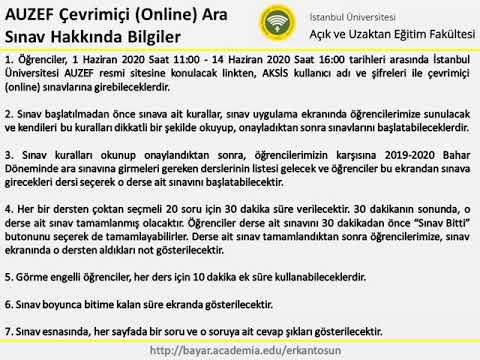 auzef online vize sinavi hakkinda bilgiler youtube