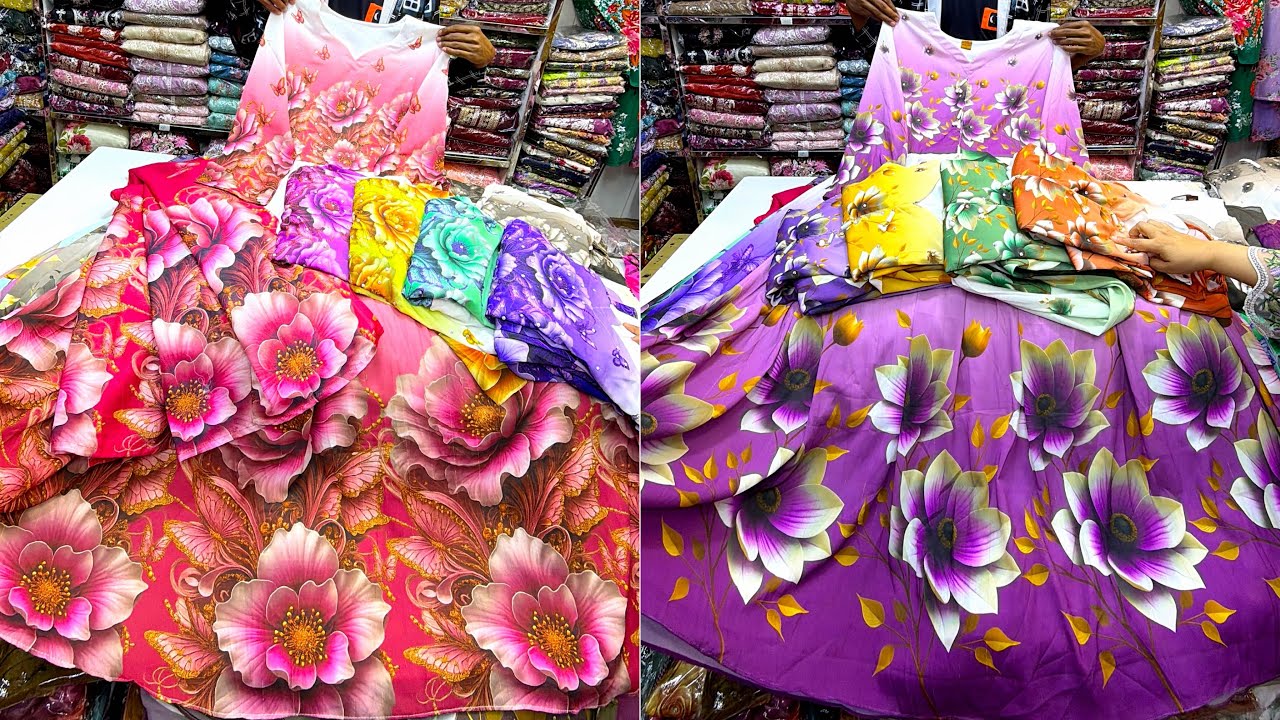 না নিলে লস অফারে ওড়না দিয়ে ফ্লোরার টুপিস গাউন | Beautiful floral gown with orna at craziest offer